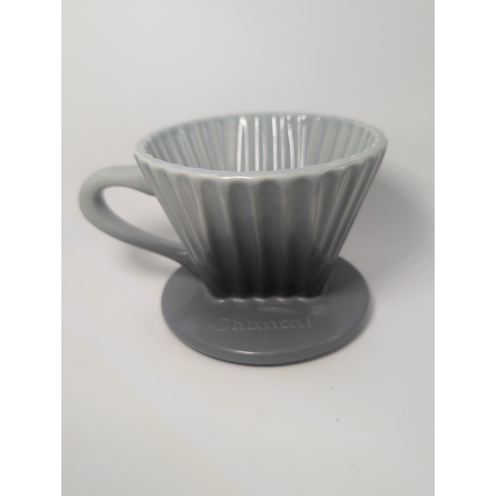 Chantal Lotus Ceramic Pour Over Coffee Dripper Fade Grey 8 oz